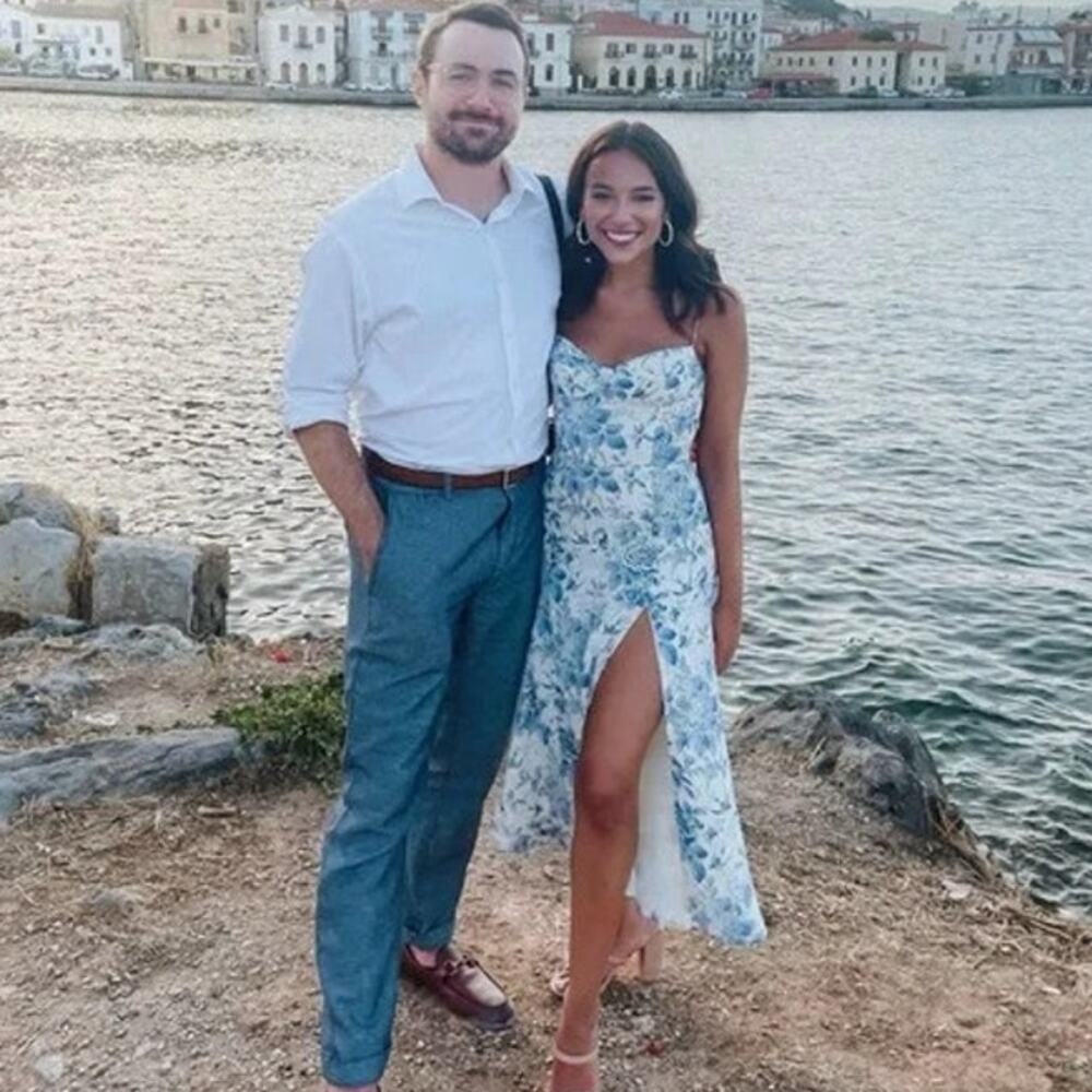 Reformation Blue and White Floral Midi Dress